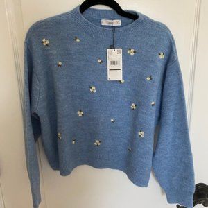 MANGO Embroidered Sweater - NWT